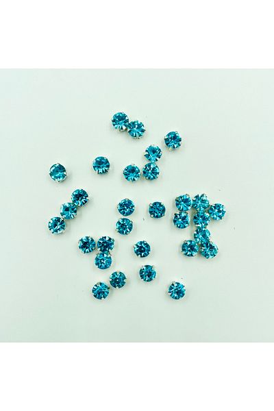 yiğit aksesuar 6 Mm Case Planted Glass Stone Light Blue 200 Pieces