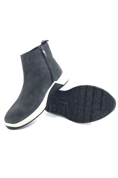 Pierre Cardin Men's Gray Suede Leather High-top Winter Boots411253