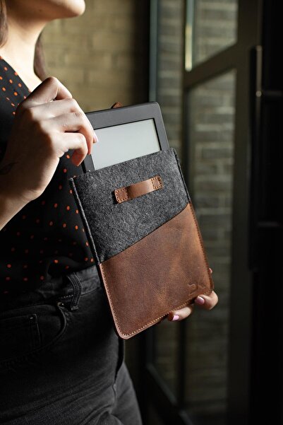 DK LEATHER حقيبة Kindle Paperwhite الجيل الحادي عشر 2021 من الجلد الأصلي مقاس 6.8 بوصة وإصدار مميز من Amazon Ebook Reader