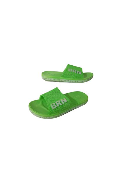 Byron Unisex Children's Pistachio Green Non-Slip Sole Sea Beach Daily Walking Slippers