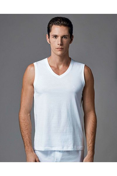 Eros Ers053 Micro Modal V-neck Sleeveless T-shirt