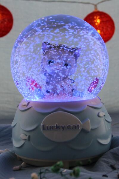 Trend Hediyelik Kedi Temalı Büyük Boy Kar Küresi