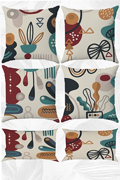 LadiesHome الحد الأدنى الفن مزدوجة الجانب مطبوعة 43x43 رمي غطاء وسادة و 30x50...
