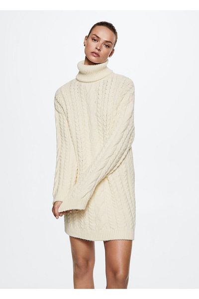 MANGO Woman Turtleneck Knitwear Dress