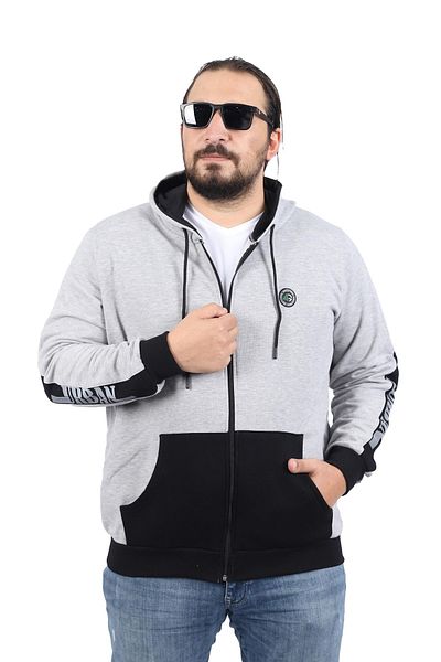Starbattal Μεγάλο μέγεθος με κουκούλα Sweat Urban 22707-ανθρακί