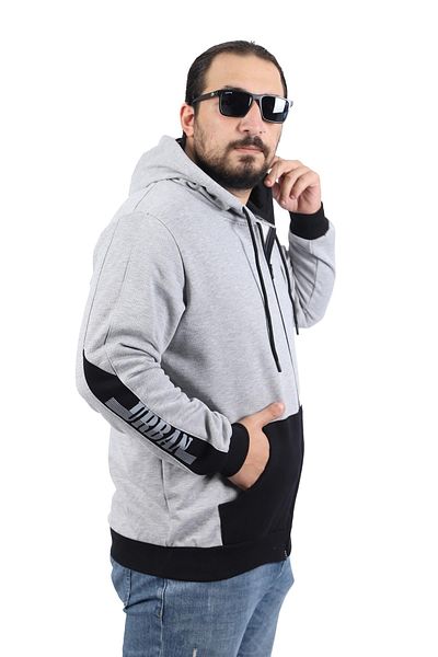 Starbattal Μεγάλο μέγεθος με κουκούλα Sweat Urban 22707-ανθρακί