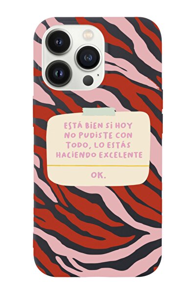 shoptocase Iphone 14 Pro Uyumlu Esta Bien Si Sorun Değil Tasarımlı Içi Süet L...