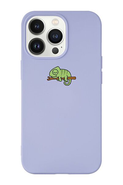 shoptocase Iphone 14 Pro Max Uyumlu Bukalemun Tasarımlı Içi Süet Lansman Tele...