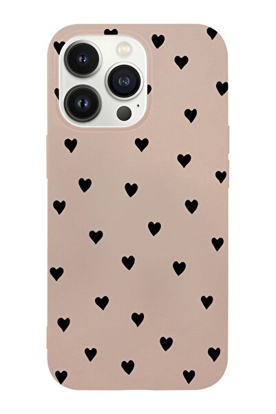shoptocase Iphone 14 Pro Max Uyumlu Kalpler Tasarımlı Içi Süet Lansman Telefo...