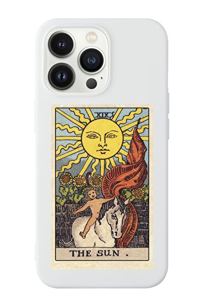 Iphone 14 Pro Compatible The Sun Tarot Design Inner Suede Launch Phone Case