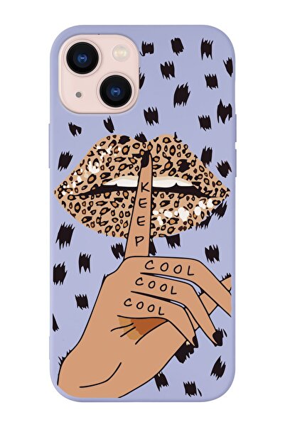 shoptocase Iphone 14 Uyumlu Keep Cool Tasarımlı Içi Süet Lansman Telefon Kılıfı