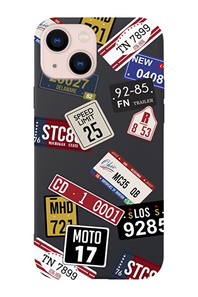 shoptocase Iphone 14 Uyumlu Tickets Tasarımlı Içi Süet Lansman Telefon Kılıfı