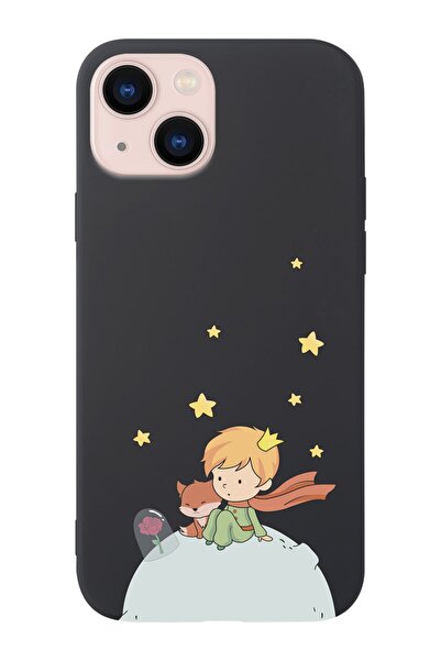 shoptocase Iphone 14 Uyumlu Küçük Prens Ve Tilki Tasarımlı Içi Süet Lansman T...