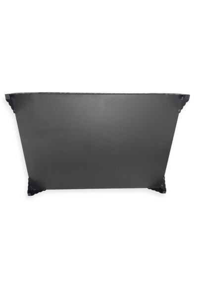 Essen Ticaret Mat Siyah Döküm Soba Ve Şömine Altlığı 63x90 Cm Sac Kalınlığı: 2 Mm Lazer Kesim