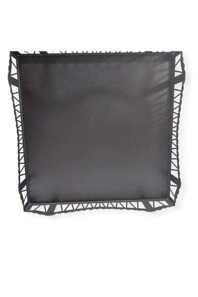 Essen Ticaret Mat Siyah Döküm Soba Ve Şömine Altlığı 63x63 Cm Sac Kalınlığı: 2 Mm Lazer Kesim