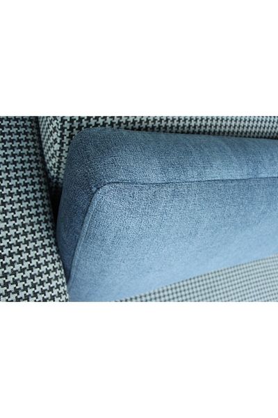 AYPETEKS Pernă pentru spate Dallas Indigo (albastru-gri) / Pernă pentru scaun / Husă de pernă pentru canapea