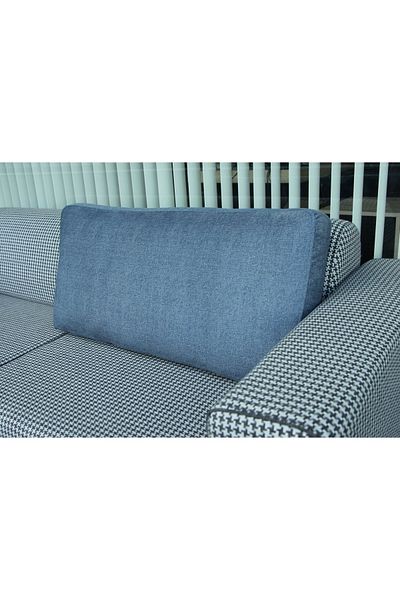 AYPETEKS Pernă pentru spate Dallas Indigo (albastru-gri) / Pernă pentru scaun / Husă de pernă pentru canapea