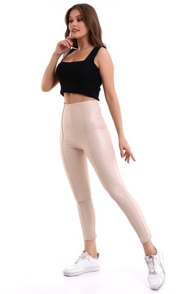 winmoda Colanți din piele artificială pre-cusute