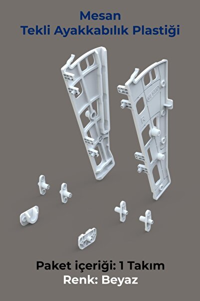 Genel Markalar Shocab Tekli Plastik Ayakkabılık Aparatı Kendinden Pimli Beyaz...