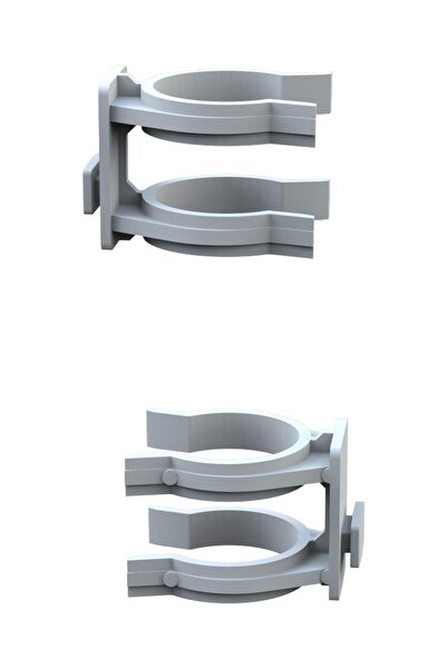 MESAN Baza Klipsi Alüminyum Çiftli Beyaz (yeni)