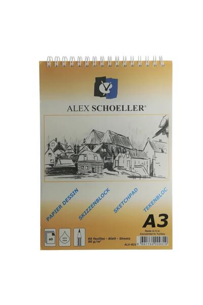 Alex Schoeller Tracing Memo Pad Sketch Spiral 60 Yp A3 90 Gr Alx-822