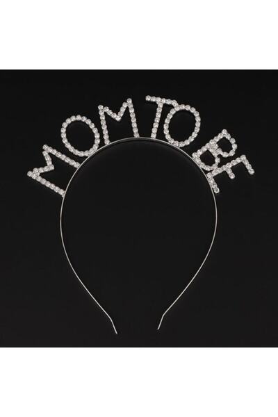 Azebu Kristal Taşlı Gümüş Renk Mom To Be Tacı