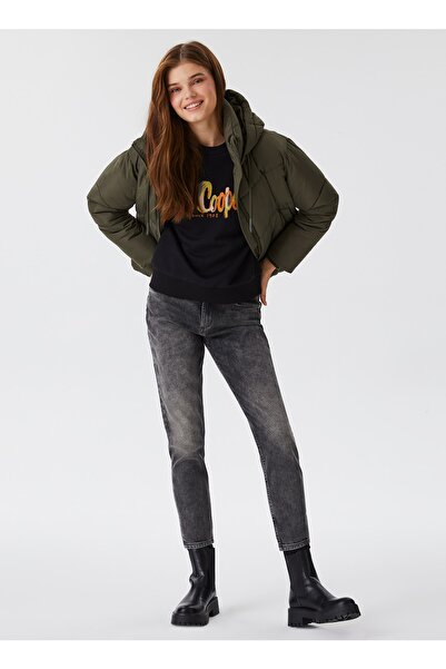 Lee Cooper Pantaloni casual din denim pentru femei cu talie normală 231 Lcf 121026 Funny Easter Venom