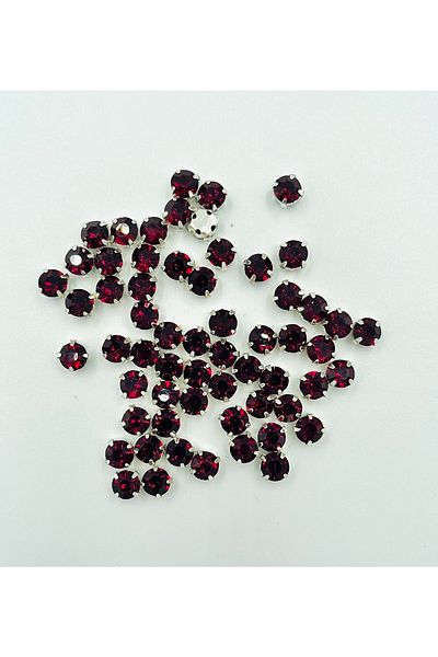 yiğit aksesuar 6 Mm Case Planted Glass Stone Red 200 Pieces