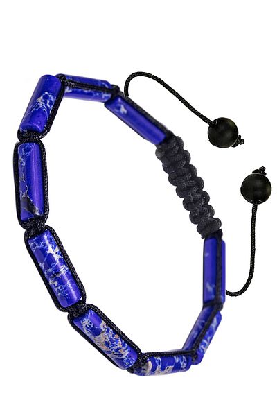 Tesbih Atölyesi Certified Blue Varisite Stone Natural Stone Bracelet