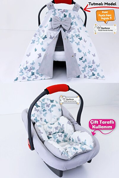 Umaybebek 3 قطع - غطاء عربة الأطفال، وسادة عربة الأطفال مع دعم الخصر، ملاءة ع...