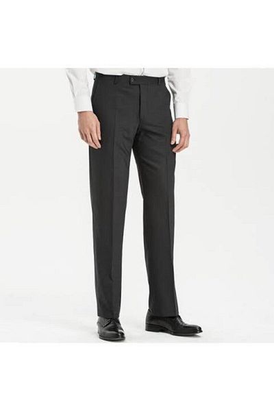 Murat Giyim Men's Anthracite Comfortable Fit High Waist Classic Fabric Trousers Dark Gray