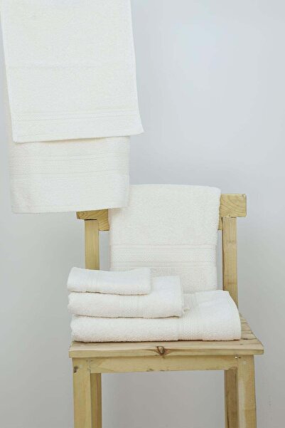 Arliva Home Terra Bukle Bordürlü 2lı Set Ekru 33x33