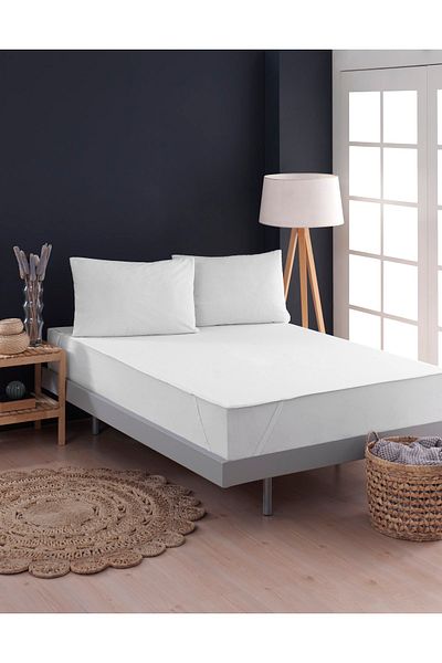 VESSİNOHOME Mattress Mattress 4 Corner Rubber Micro Water Liquid Proof Anti Sweat Single and Double Mattress Protector 11 Sizes
