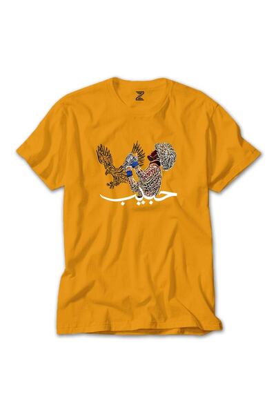 Z zepplin Tricou galben cu grafic Khabib Eagle