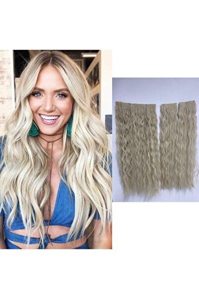 REMY HAİR Platin Afro Dalgalı – 65cm 190 Gr. Fiber Sentetik Çıt Çıt – Renk No...