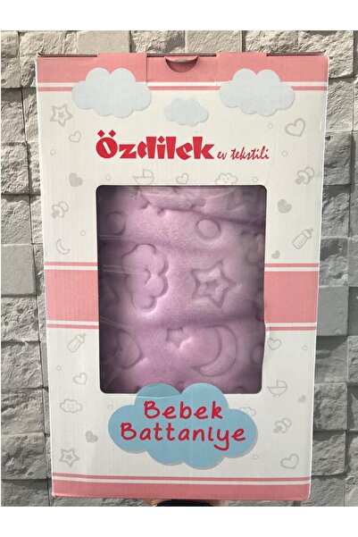 Özdilek Embos Peluş Bebek Battaniyesi -bakucuzaal Açık Lila- 100x120 Cm