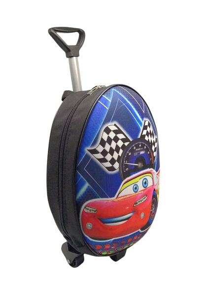 Shopiolog Şimşek Mcqueen Baskılı Çekçekli Çocuk Anaokulu Sırt Çantası