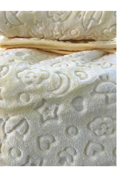 Özdilek Plush Baby Blanket -bakucuzaal Yellow- 100x120 cm