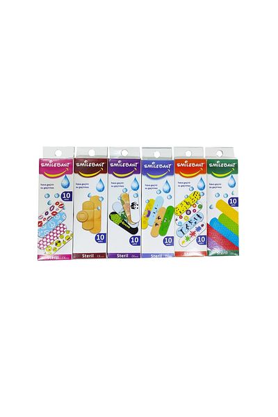 smilebant Smile Patterned Band-Aid 10 Pieces 42 Pieces