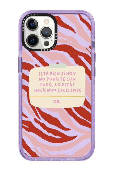 shoptocase Iphone 13 Pro Uyumlu Lila Impact Sorun Değil Tasarımlı Telefon Kılıfı