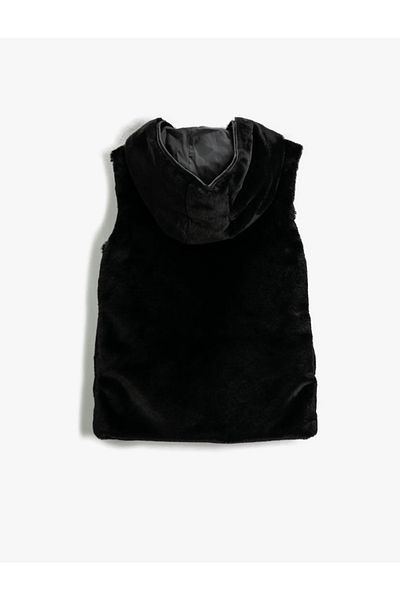 Koton Plush Vest Hooded