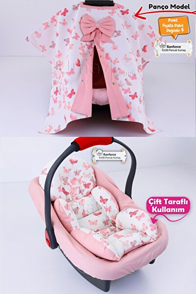 Umaybebek 3 Parça - Puset Örtüsü, Bel Destekli Puset Minderi, Puset Çarşafı, ...