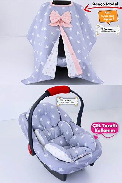 Umaybebek 3 Parça - Puset Örtüsü, Bel Destekli Puset Minderi, Puset Çarşafı, ...