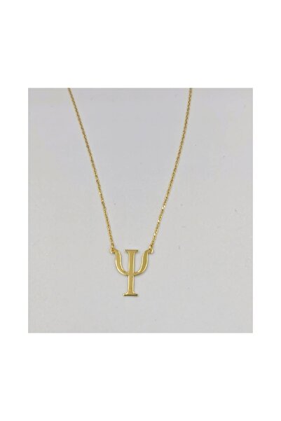 GÜMÜŞ Psikoloji Sembolü Kişiye Özel Altın Kaplama Kolye