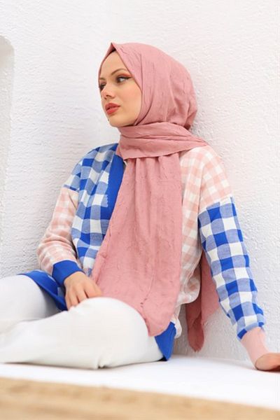 LOSYANA Bamboo Kraş Shawl Soft Pink