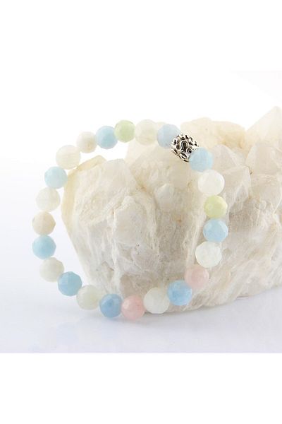 ALAVAN Aquamarine - Morganite Natural Stone Bracelet 6mm