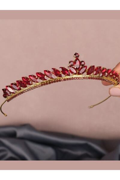 VTM JEWELRY Taşlı Taç Ince Mekik Taşlı Gelin Kına Tacı Accesoriu pentru păr –...