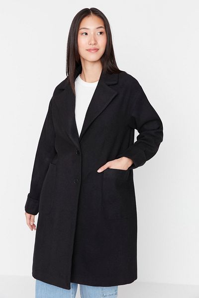 Trendyol Modest Mantel - Schwarz - Zweireihig