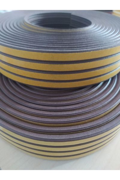 Lorin Rubber Insulation Door Window Tape P Type 10x2 M Brown