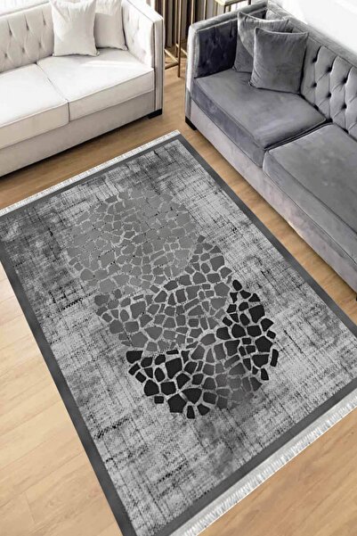 Motto Rug Store Eko Dijital Baskı Yıkanabilir Kaymaz Taban Dekoratif Salon Ha...